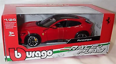 Ferrari Purosangue In Red 1:24 Scale Diecast  Burago New In Box 26030 • £27.95