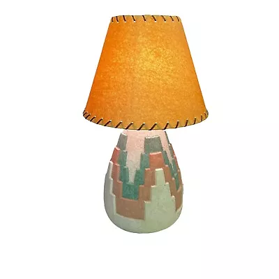 Postmodern Memphis Southwestern Style Ceramic Lamp Vtg Aztec Adobe Pueblo Large • $499.90