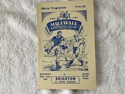 Millwall V Brighton (25/04/53) • £3