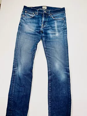 J.Crew Jeans Mens Sz 30x32 Blue Denim 484 Stretch Slim Tapered Kurabo Fabric • $32