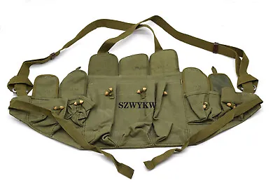 Surplus Chinese Type 56 Chest Rig 7-Pocket Bandoleer Cartridge Ammo Pouch • $23.80