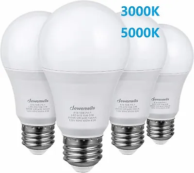 DEWENWILS 4-Pack Dimmable LED A19 Light Bulb 800 Lumen E26 Medium Screw Base  • $12.74