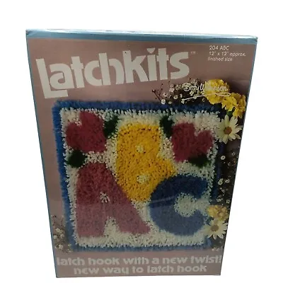 $4.97 • Buy Damaged Box ABC Hearts Latch Hook Kit Rug Vintage Betty Wilkinson Kristi Kits