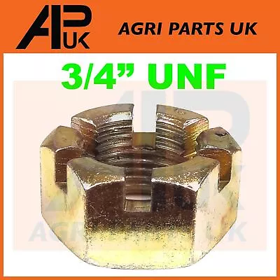 3/4  UNF Imperial Castle Nut For Massey Ferguson David Brown Tractor • £3.99