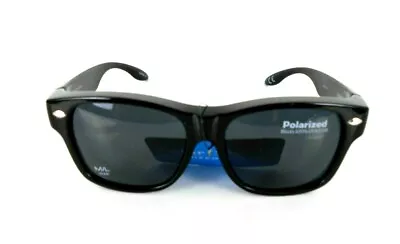 UNISEX BLACK Solar Shield Polarized Fit Over Sunglasses 100% UV M/L (S-234) • $13.95