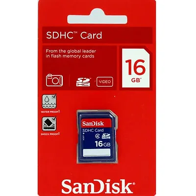 New SanDisk 16GB SDHC Class 4 SD Flash Memory Card Camera 16 G GB SDSDB-016G-B35 • $7.99