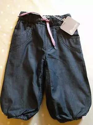 MinyMo Baby Girl Chambray Trousers 68cm 3-6 Months Brand New With Tags! • £4.99