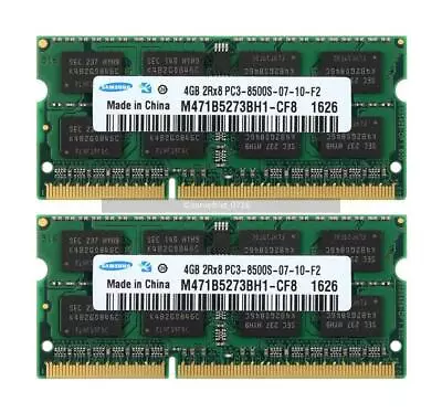 Samsung 8GB 2x 4GB 2RX8 DDR3 1066MHz PC3-8500S 204PIN SO-DIMM Memory For Macbook • $18.04