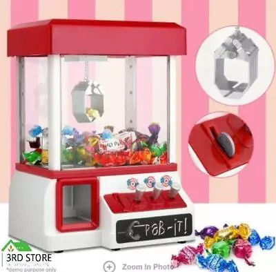 Carnival Style Vending Arcade Claw Candy Grabber Prize Machine Game Kids Toy • $81