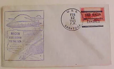 Us Zeppelin  Macon Crash Date 1935 Feb 12 Uss  Saratoga • $12.99