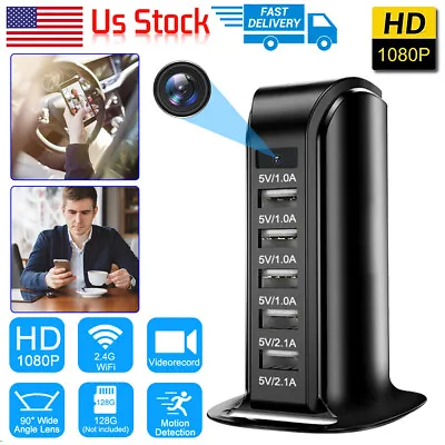 HD 1080P WiFi Mini Camera Multi Port USB Charger Motion Detection Security Cam $ • $34.99