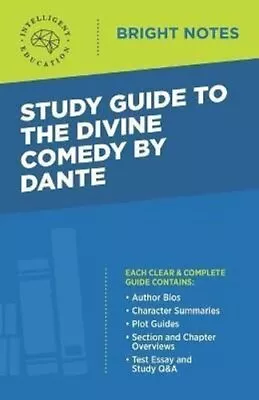 Study Guide To The Divine Comedy By Dante By Intelligent Education 9781645420743 • £14.20