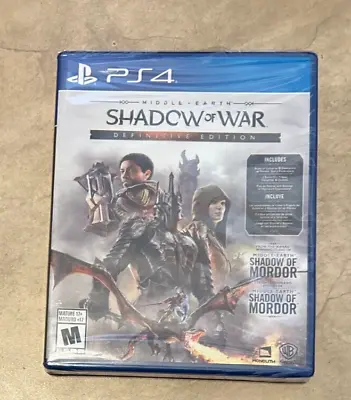 Middle Earth Shadow War Definitive Edition NEW Factory Sealed PlayStation 4 PS4 • $14.95