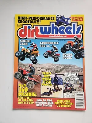 Vintage Dirt Wheels Magazine ATV August 2002  • $35