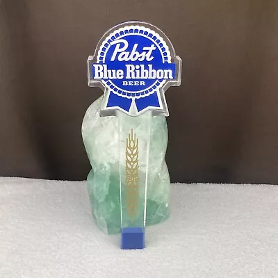 Vtg 1978 Pabst Blue Ribbon Beer Acrylic 9.25  Tap Handle W/ Gold Design HTF 70s! • $24.99