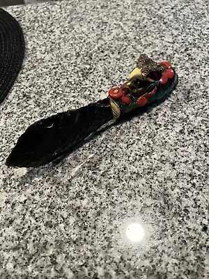 Aztec Mayan Axe Knife Folk Art Sacrificial Obsidian Rain Stick  Unique Item  • $90