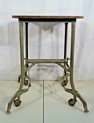 $129.95 • Buy Vintage Antique Military Green Typewriter Stand Table Wood Top MCM