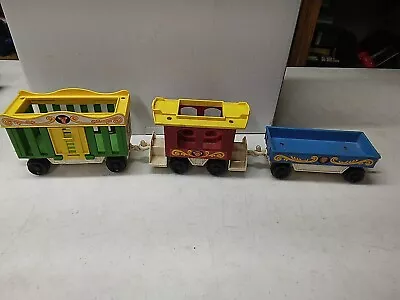 Vintage 1973 Fisher Price #991 Little People Circus Set Of 3 • $19.99