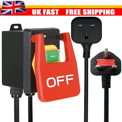 Motor Push Button Water Proof ON/OFF Machine Drill Switch 220VStop Sign Paddle • £35.98