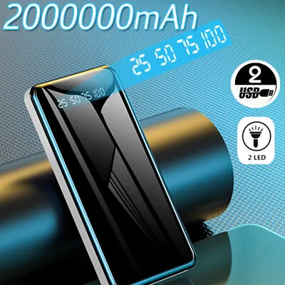$26.49 • Buy Power Bank 2000000mAh Portable Fast 2USB LED Charger External Pack Battery 2023