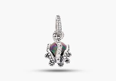 DORA&DORA Moment Murano Glass Cute Octopus Ornament Charm 925 SILVER • $19.99