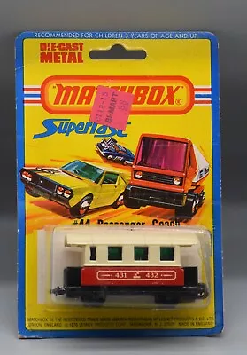 1970s Vintage Lesney MATCHBOX Superfast #44 Passenger Coach DIECAST Train Toy !! • $10