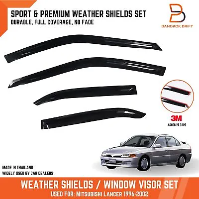 $95 • Buy Weather Shield Window Visor Rain Guard For Mitsubishi Lancer Evo Ce 96-02 Sedan