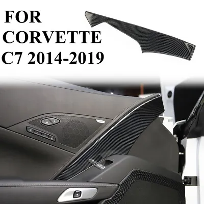 Carbon Fiber Driver's Door Danel Trim Cover For Chevrolet Corvette C7 2014-2019 • $49.99