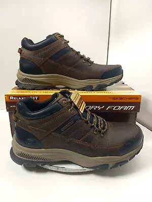 Skechers Ralcon Emil Chocolate Brown Hiking Boots Mens Sz 13 Mid Shoes • $54.99