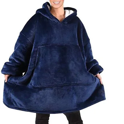 £19.49 • Buy Hoodie Blanket Oversized Family Hooded Ultra Plush Fleece Sherpa Sweatshirt UK