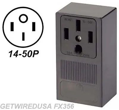 Range Stove Oven Wall Outlet Female 14-50r 4-prong Plug In Box 220 Receptacle • $19.95