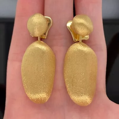 H. Stern 18k Yellow Gold Convertible Textured Golden Stones Drop Earrings Rare • $3495