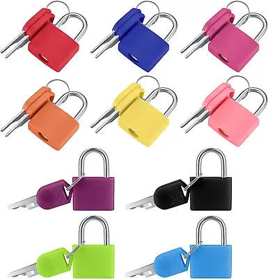 8 Pcs Suitcase Locks With Keys Small Metal Luggage Padlocks With Keys Mini Mul • $10.29