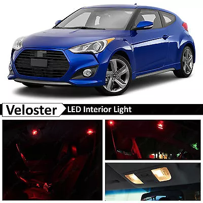 8x Red LED Lights Interior Package Kit For 2011-2015 Veloster • $10.89