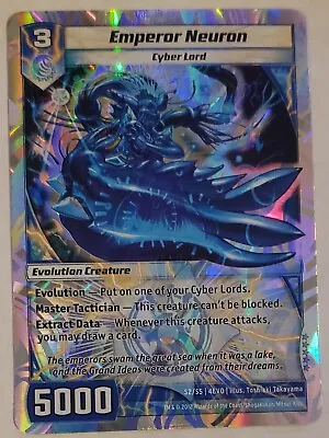 Kaijudo X1 EMPEROR NEURON Super Rare S2/S5 4EVO Foil EVO FURY 2012 Duel Masters • $16