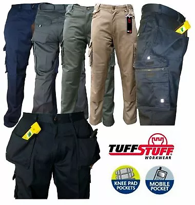 £22.49 • Buy New Mens Tuff Stuff Pro Work Trouser Knee Pad Pockets Pouch Pockets 711 28 -44''
