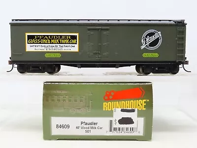 HO Scale Roundhouse 84609 PFAX Pfaudler 40' Wood Milk Car #501 • $34.95