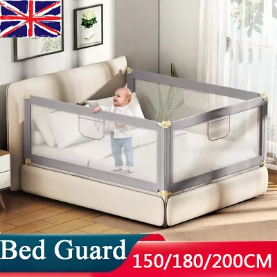 150/180/200 Cm Toddler Bed Rail Safety Guards Baby Protection Adjustable Height • £16.99