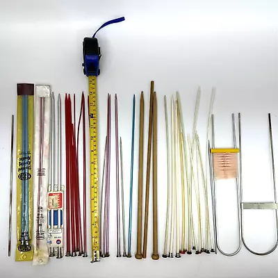 Lot Of Boye Vintage Knitting Needles 30+ Multiple Sizes Plastic Wood Aluminum • $19.99