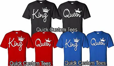 Couple Matching Love T-Shirts - King And Queen - His And Hers New Design Tees • $12.99