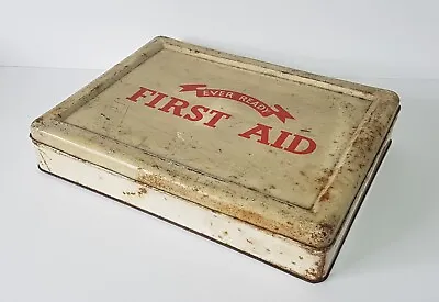 Old Vintage Metal Ever Ready Medical First Aid Box • £10