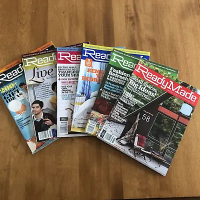 Lot Of 6 2009 ReadyMade Magazine Issues 38-43 DIY FULL YEAR • $29.99