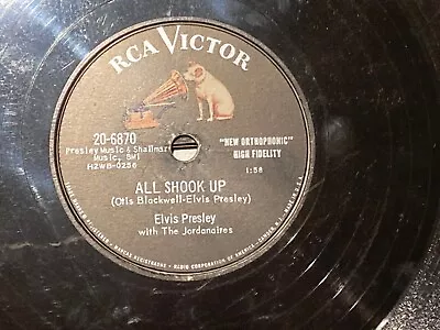 RCA VICTOR Record 78 Rpm All Shook Up That's When Your Heartaches Elvis Presley • $14.99