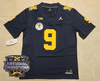 Michigan Wolverines Blue Football Jersey 2024 Rose Bowl/B1G Special Edition • $109.99