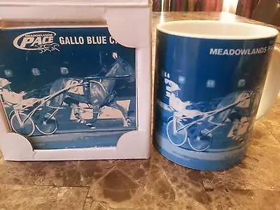 Meadowlands Pace Gallo Blue Chip Coffee Mug With Coaster Great Condition • $23.99