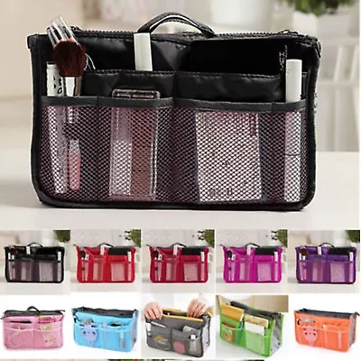$6.99 • Buy Bag Insert Organiser Handbag Women Travel Makeup Purse Wallet Pouch Organiser