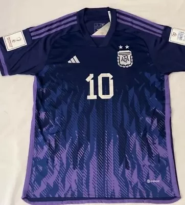 $550 • Buy Lionel Messi Autographed Argentina World Cup 2022 Away Jersey  + Coa Proof 