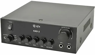 QTX KAD-2 Digital Stereo Amplifier Microphone Input PA DJ Karaoke • £59