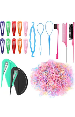 1000pcs Colorful Mini Rubber Bands For Hair Rubber Band Cutter For Hair • $5.80