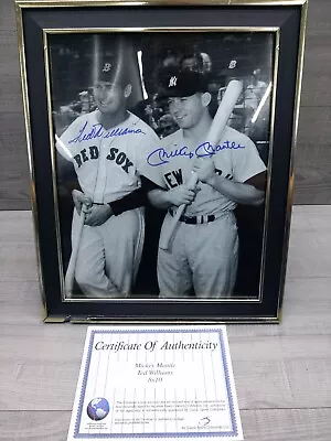 Ted Williams & Mickey Mantle 8x10 Signed Photo Dual Autograph W/ COA.  • $199.99